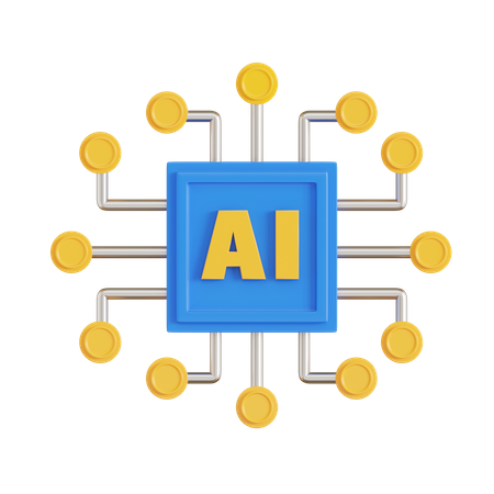 Ai Chip  3D Icon
