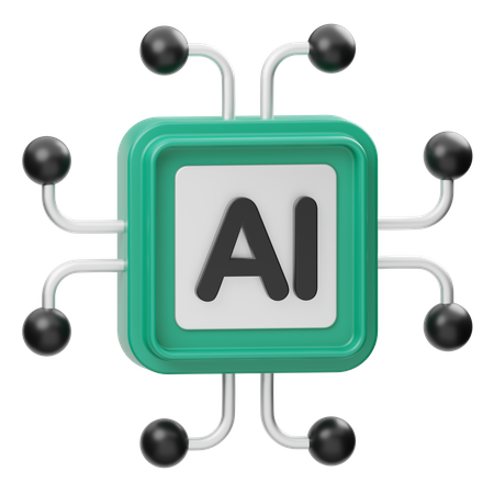 AI Chip  3D Icon