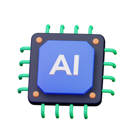 Ai Chip  3D Icon