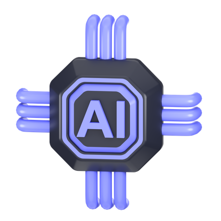 Ai Chip  3D Icon