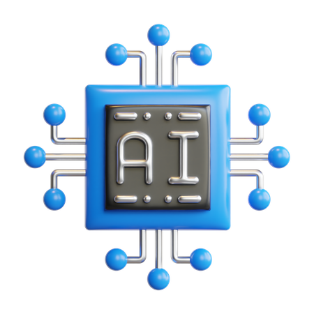 Ai Chip  3D Icon
