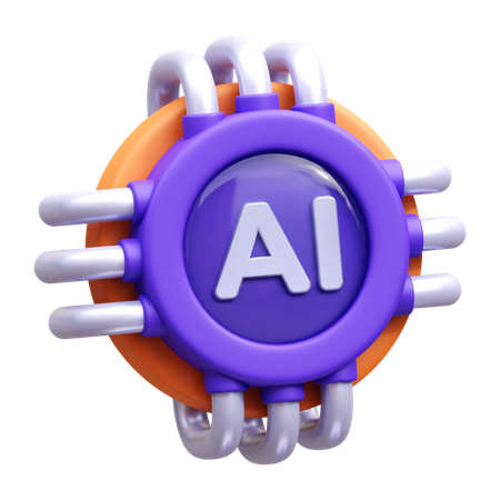 Ai Chip  3D Icon