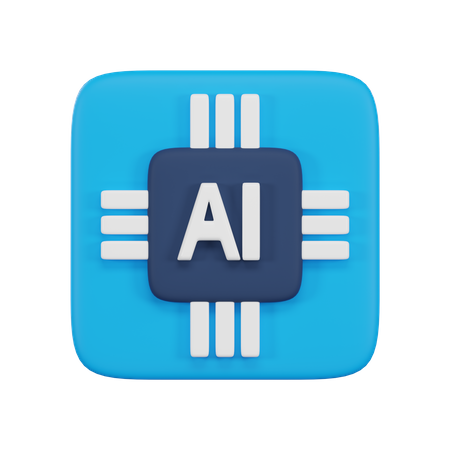 Ai Chip  3D Icon