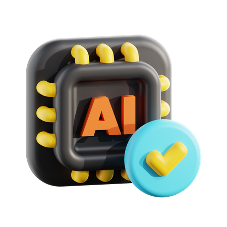 Ai Chip  3D Icon