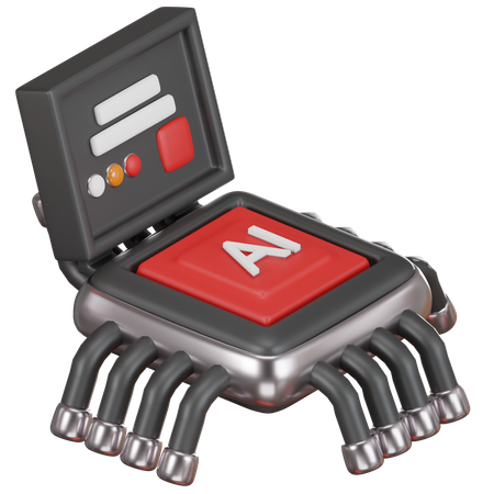Ai Chip  3D Icon
