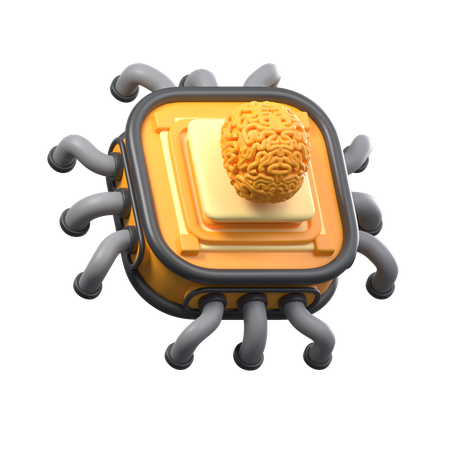 Ai Chip  3D Icon