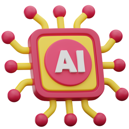 Ai Chip  3D Icon
