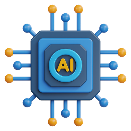 AI Chip  3D Icon