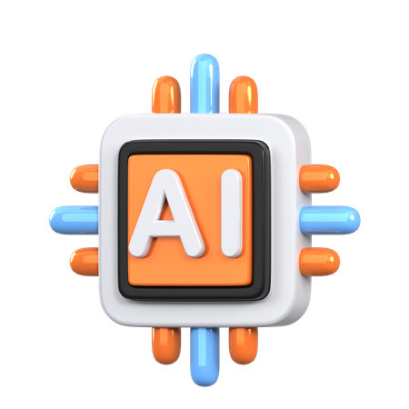 AI Chip  3D Icon