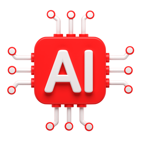 Ai Chip  3D Icon