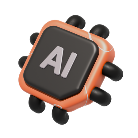 Ai chip  3D Icon
