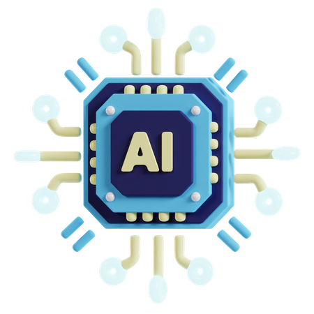 Ai Chip  3D Illustration