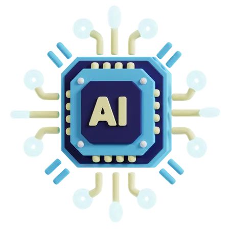 Ai Chip  3D Illustration