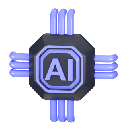 Ai Chip  3D Icon