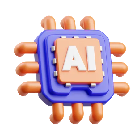 AI Chip  3D Icon