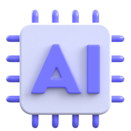 Ai Chip Ai Processor  3D Icon