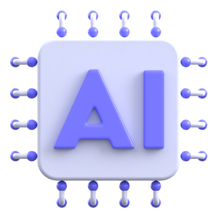 Ai Chip Ai Processor  3D Icon