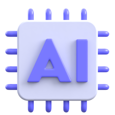 Ai Chip Ai Processor  3D Icon