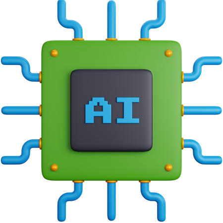 Ai Chip Processor  3D Icon