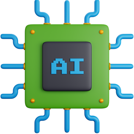 Ai Chip Processor  3D Icon