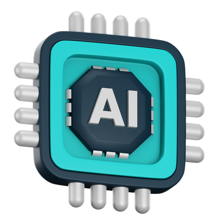Ai Chip Processor  3D Icon