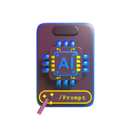 Ai Chip Promot  3D Icon