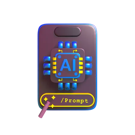 Ai Chip Promot  3D Icon