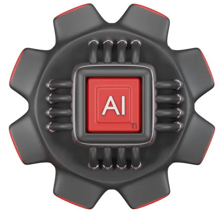 Ai Chip Setting  3D Icon