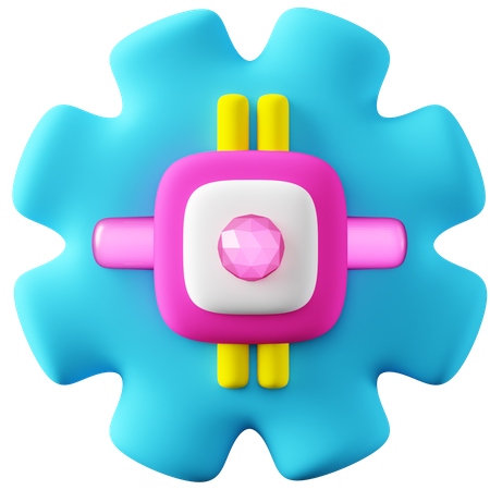Ai Chip Setting  3D Icon
