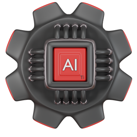 Ai Chip Setting  3D Icon