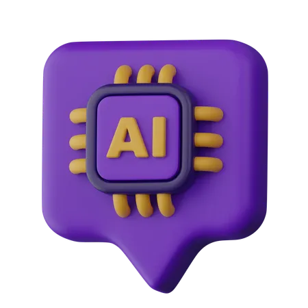 AI 칩셋  3D Icon