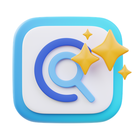 Cercle d'IA pour rechercher  3D Icon