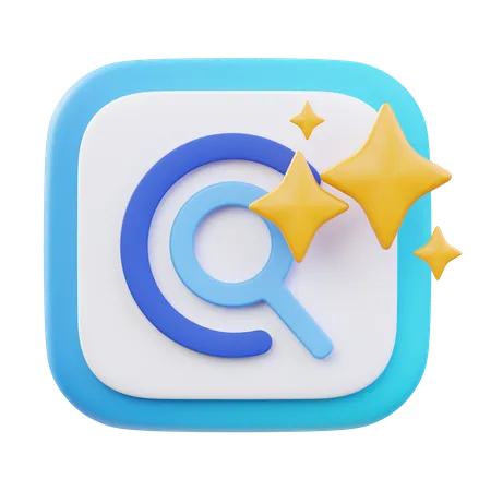 Cercle d'IA pour rechercher  3D Icon