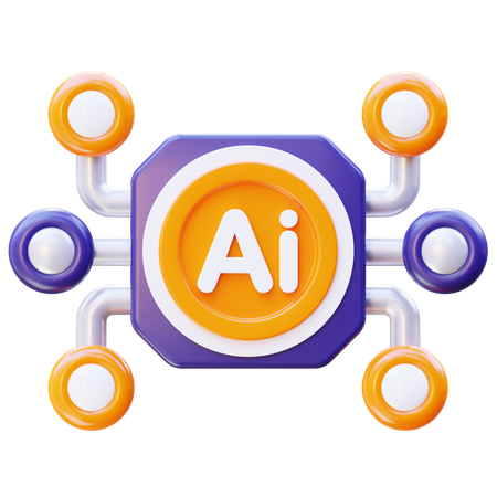 Ai Circuit  3D Icon