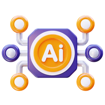Ai Circuit  3D Icon