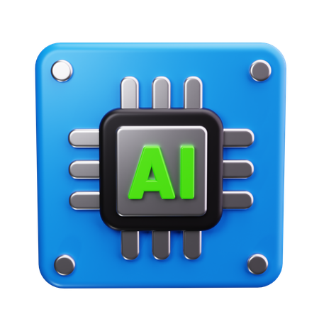 AI Circuit  3D Icon