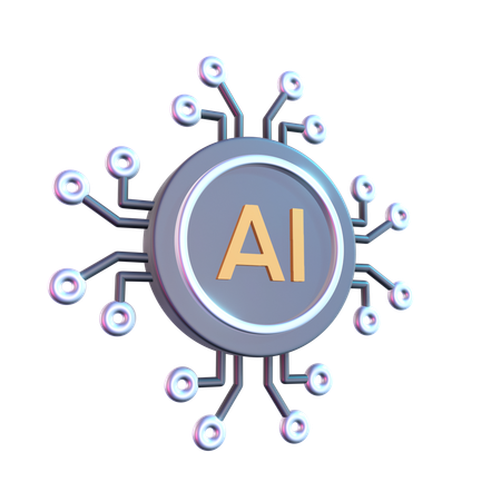 Ai Circuit  3D Icon