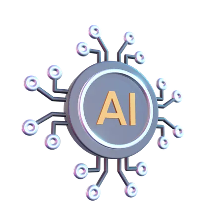 Ai Circuit  3D Icon