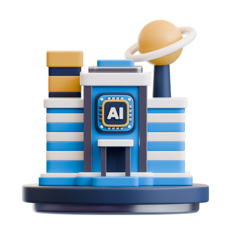 Ville d'IA  3D Icon
