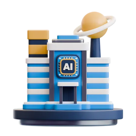 Ville d'IA  3D Icon