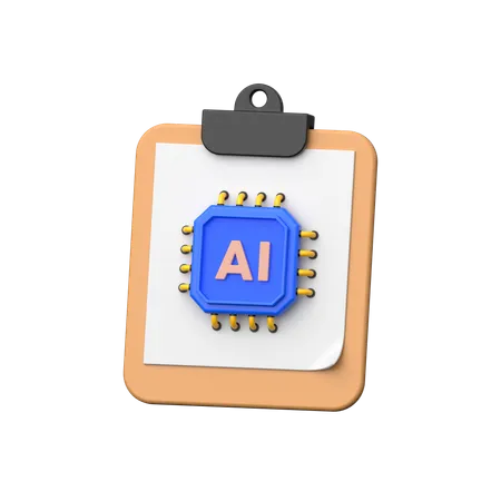 Ai Clipboard  3D Icon