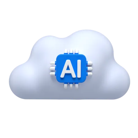 3 D Icon Of An Ai Based Cloud 3D Icon