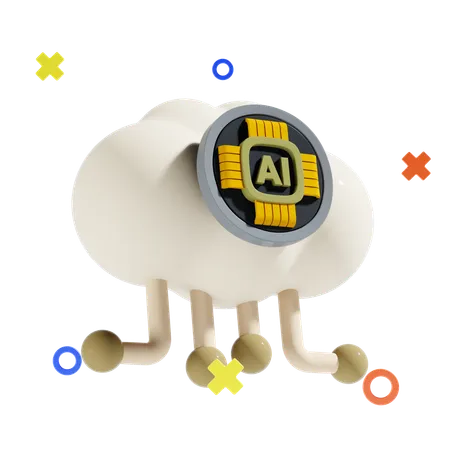 Ai Cloud 3 D Icon And Illustration 3D Icon