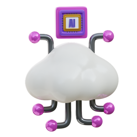 Ai cloud  3D Icon