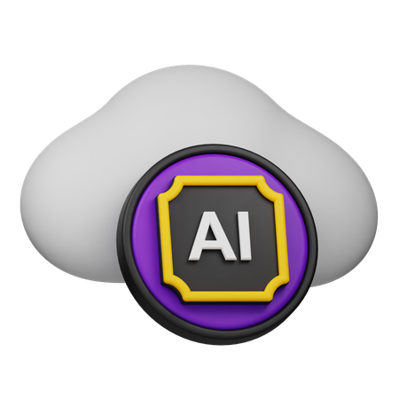 AI 클라우드  3D Icon