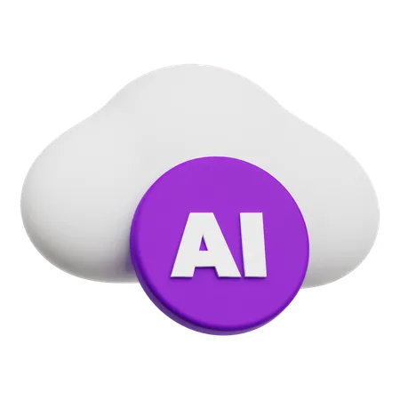 AI 클라우드  3D Icon