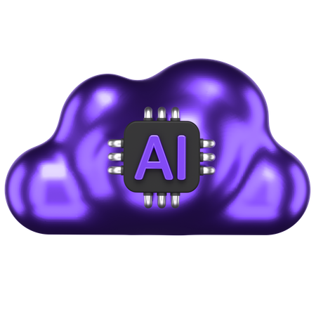 Ai cloud  3D Icon
