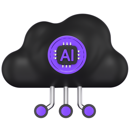 Ai cloud  3D Icon
