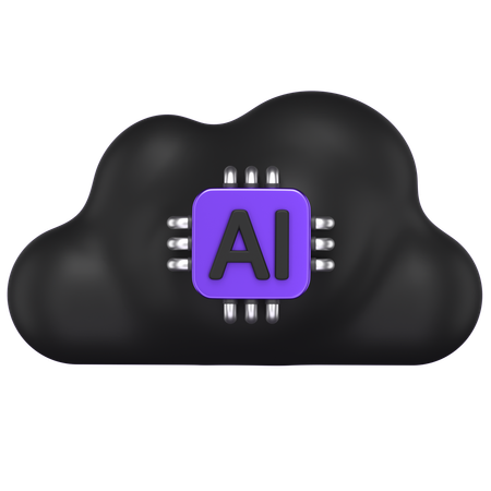 Ai cloud  3D Icon