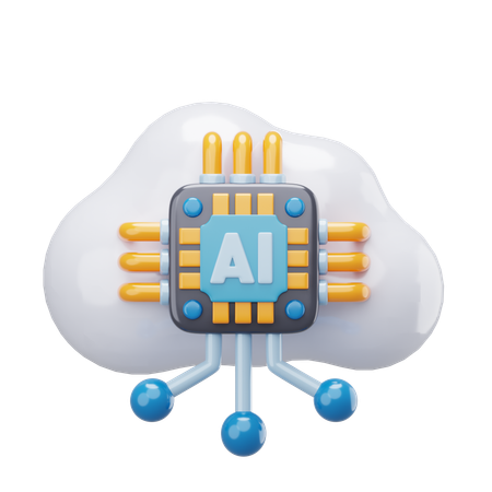 Ai Cloud  3D Icon